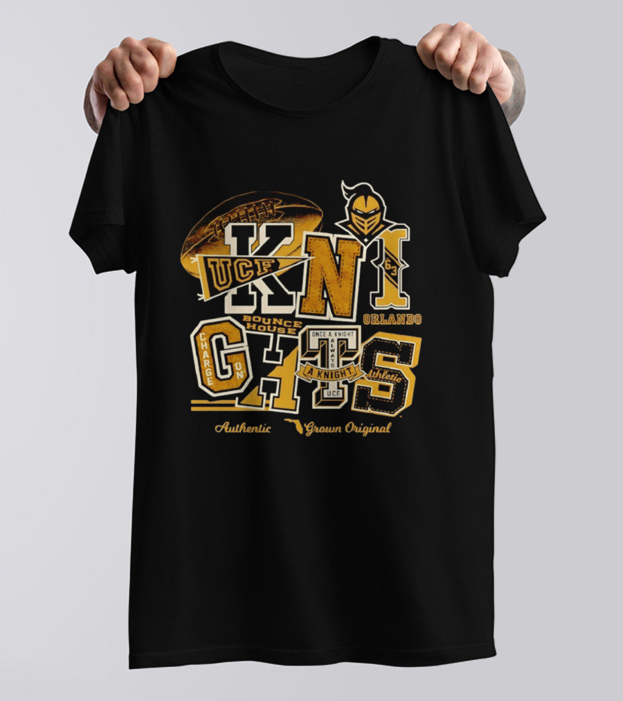 UCF Knights Charge On Bounce House Orlando Authentic Flo Grown Original Football Athletic T-Shirt