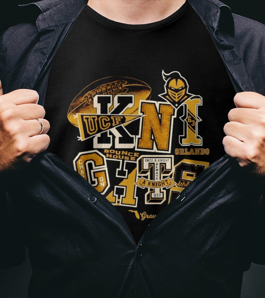 UCF Knights Charge On Bounce House Orlando Authentic Flo Grown Original Football Athletic T-Shirt