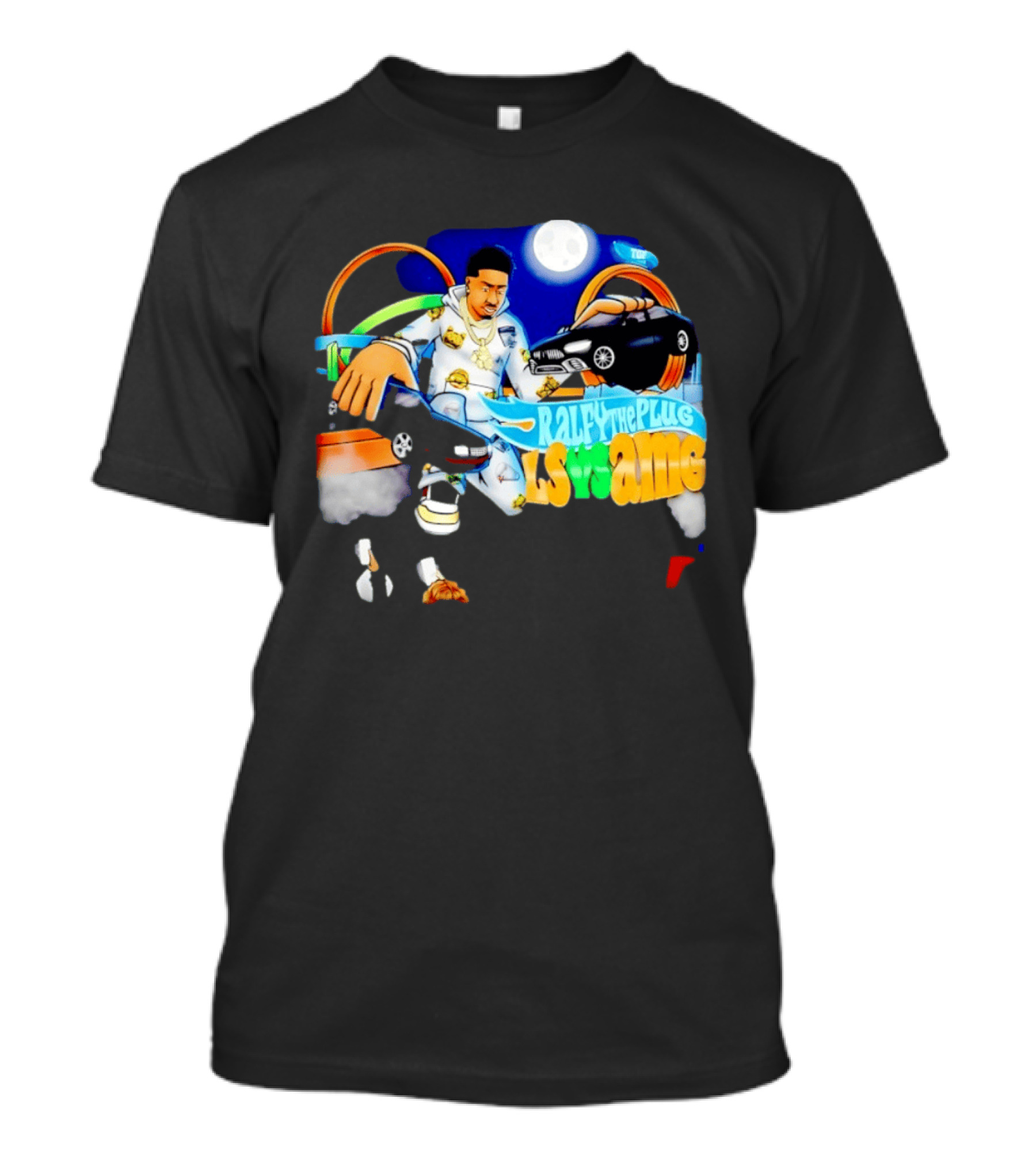 Ralfy The Plug LS Vs AMG Hot Wheels Racing Adventure With Street Style And Iconic Moonlit Scene T-Shirt