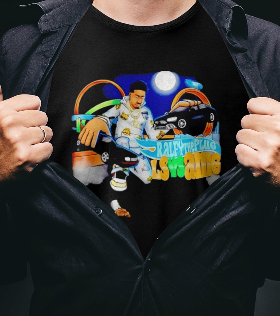 Ralfy The Plug LS Vs AMG Hot Wheels Racing Adventure With Street Style And Iconic Moonlit Scene T-Shirt