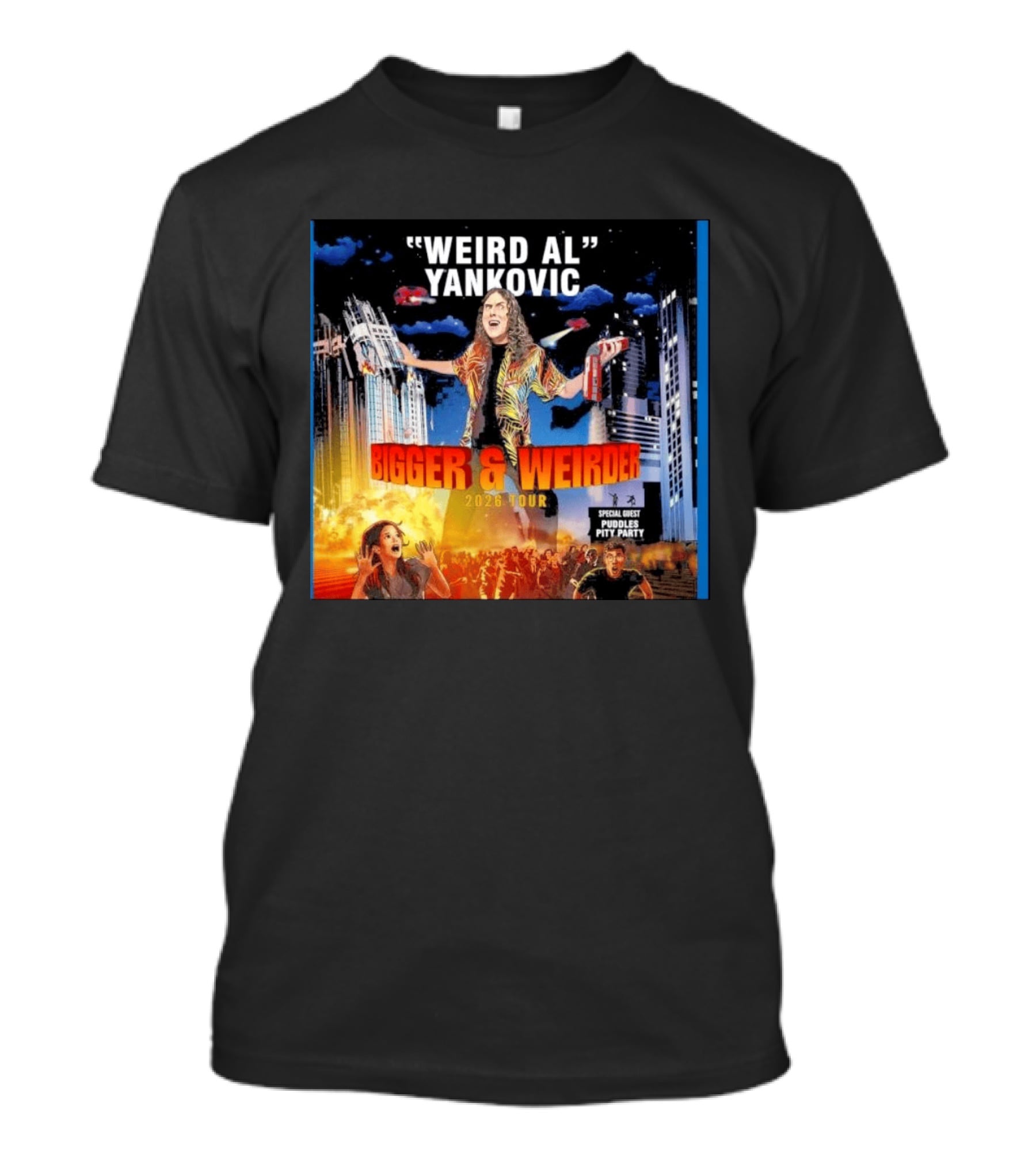 Weird Al Yankovic Bigger & Weirder 2026 Tour Special Guest Puddles Pity Party T-Shirt