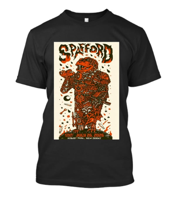 Spafford Asbury Park New Jersey Concert July 26 2026 Skeleton Spacesuit T-Shirt