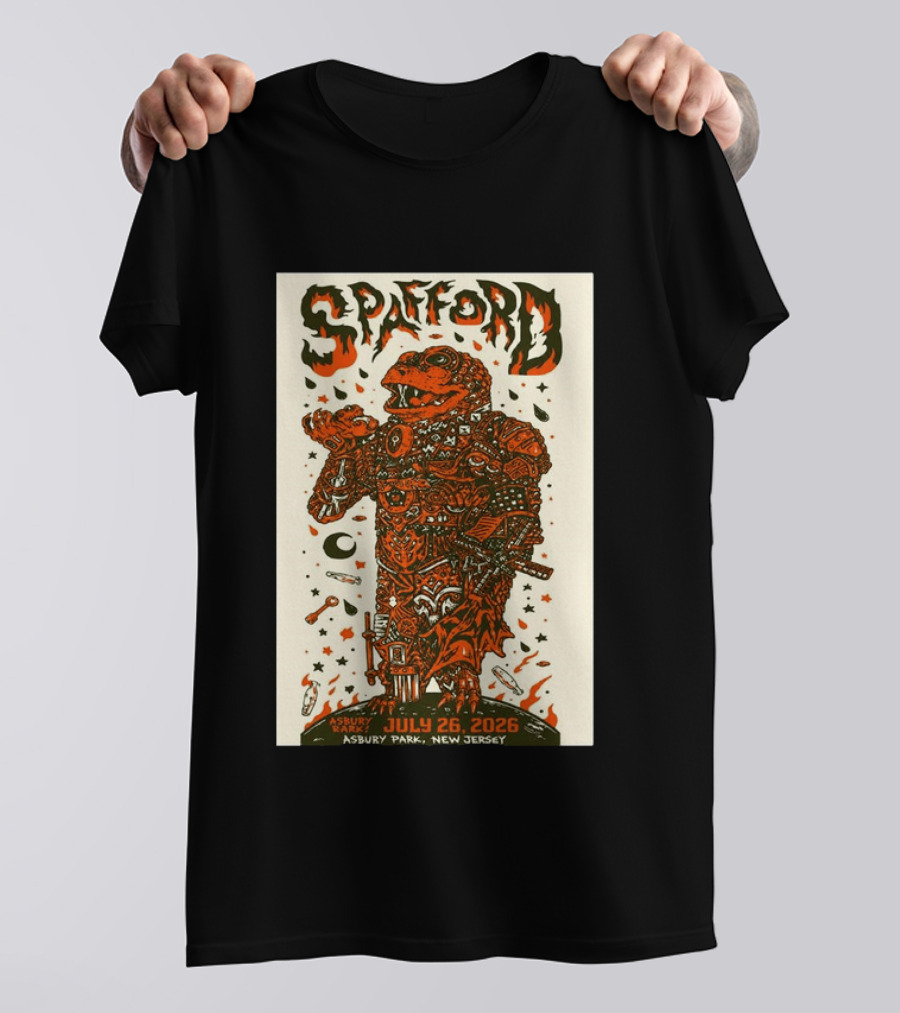 Spafford Asbury Park New Jersey Concert July 26 2026 Skeleton Spacesuit T-Shirt