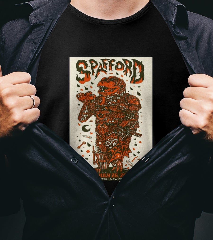 Spafford Asbury Park New Jersey Concert July 26 2026 Skeleton Spacesuit T-Shirt