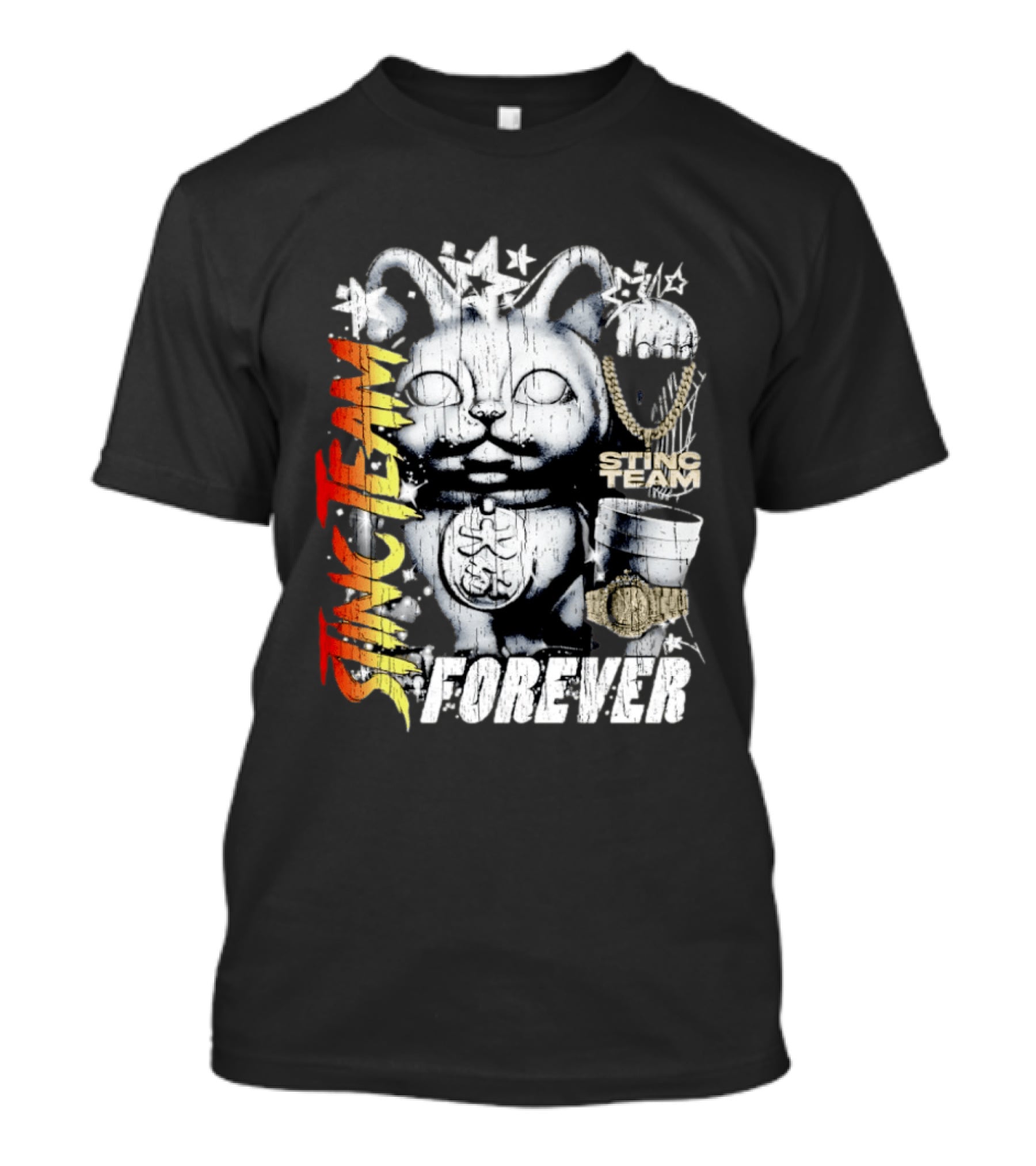 Stinc Team Forever Lucky Cat Bootleg Stinc Team Forever T-Shirt