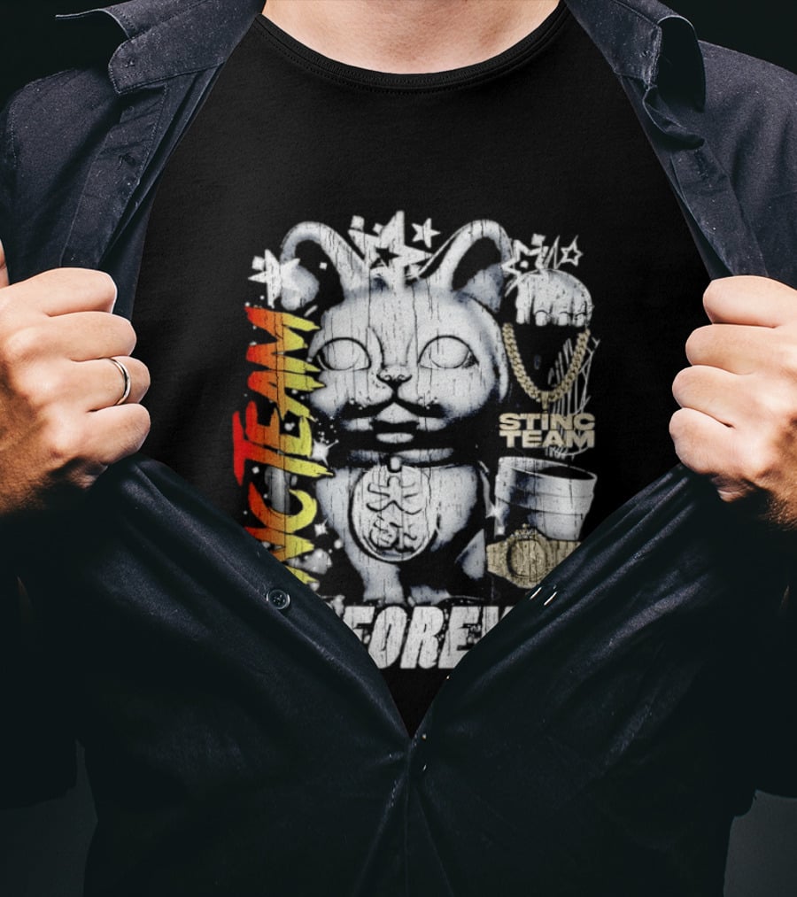 Stinc Team Forever Lucky Cat Bootleg Stinc Team Forever T-Shirt