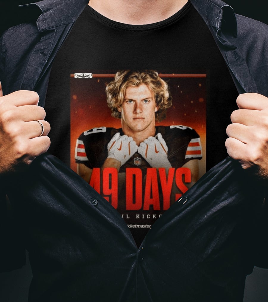 49 Days Until Kickoff NFL Countdown Ticketmaster Promotion T-Shirt
