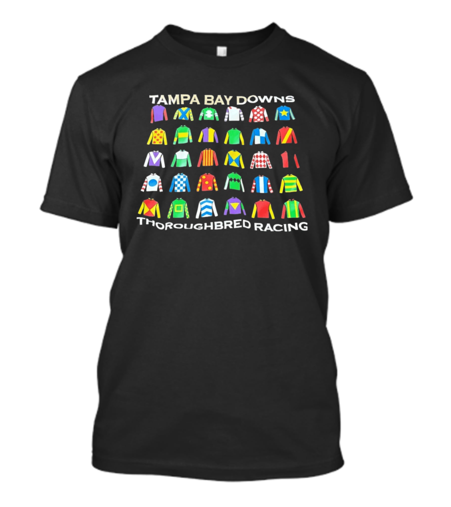 Tampa Bay Downs Jockey Silks Thoroughbred Racing T-Shirt