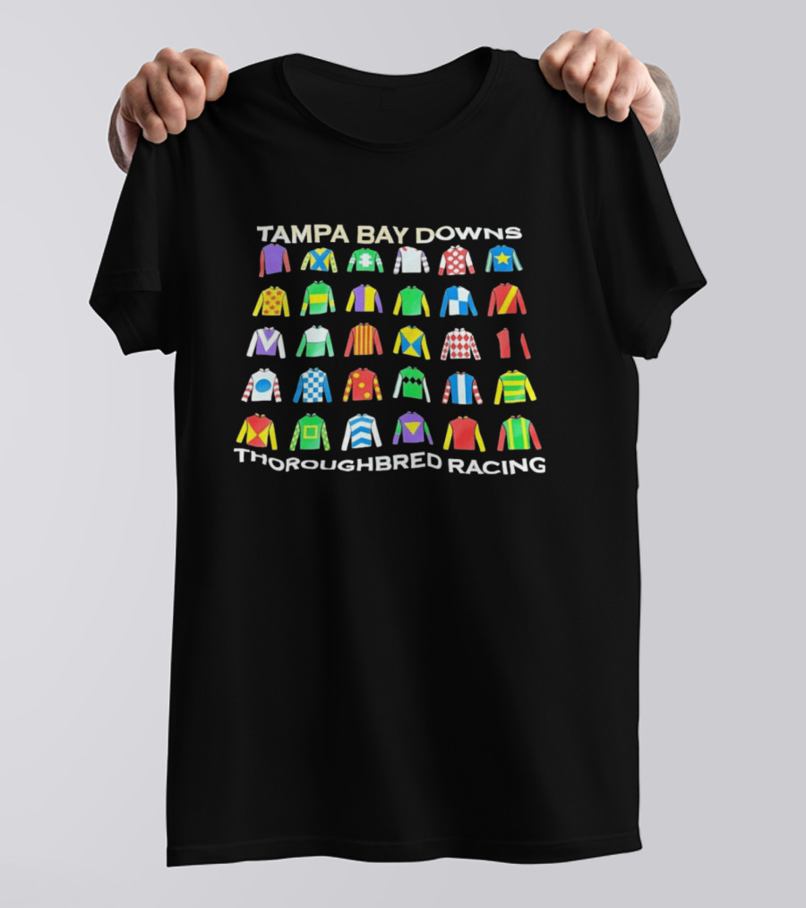 Tampa Bay Downs Jockey Silks Thoroughbred Racing T-Shirt