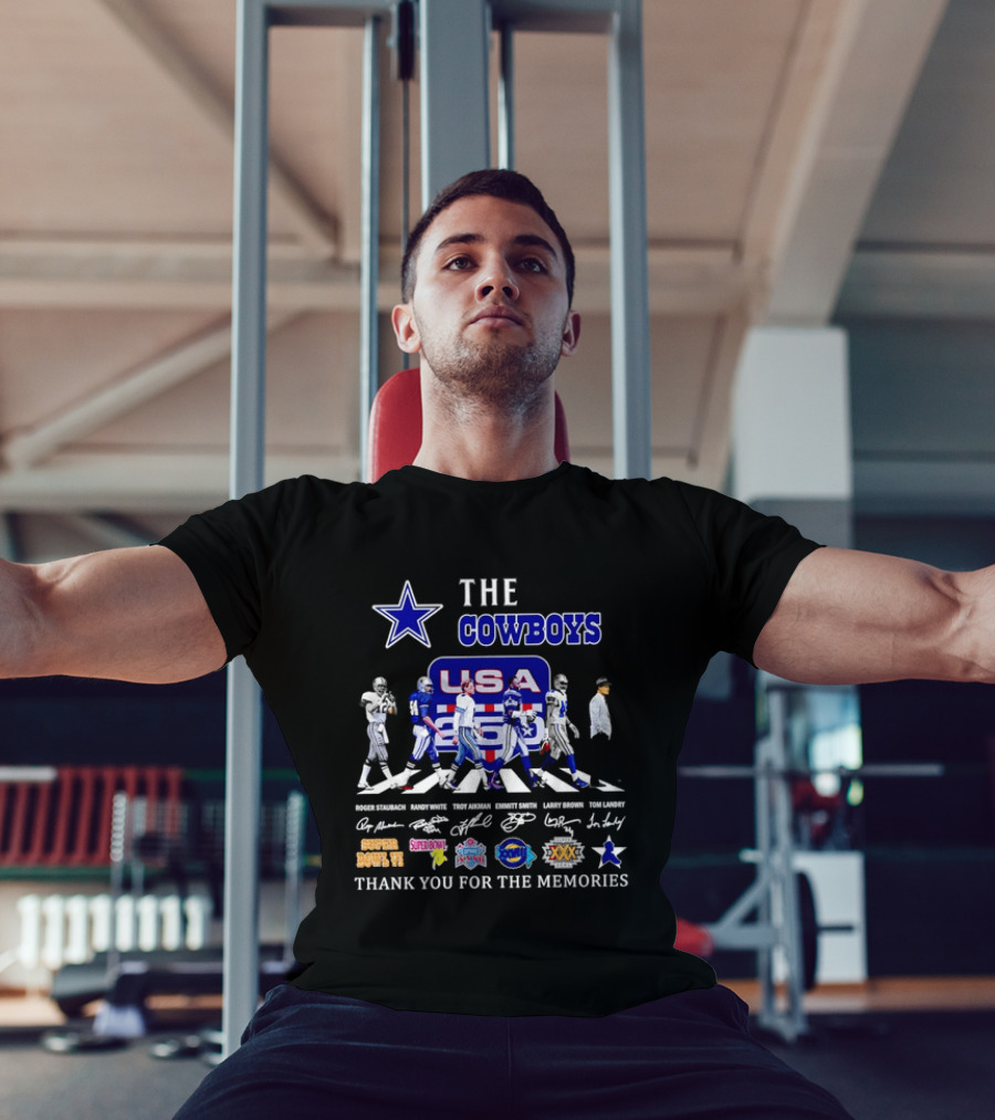 The Dallas Cowboys USA Abbey Road Super Bowl Thank You For The Memories T-Shirt
