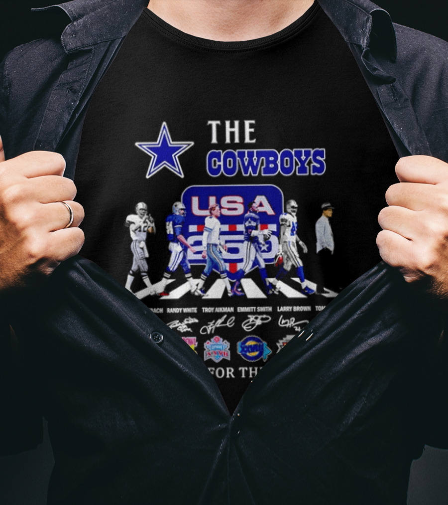 The Dallas Cowboys USA Abbey Road Super Bowl Thank You For The Memories T-Shirt