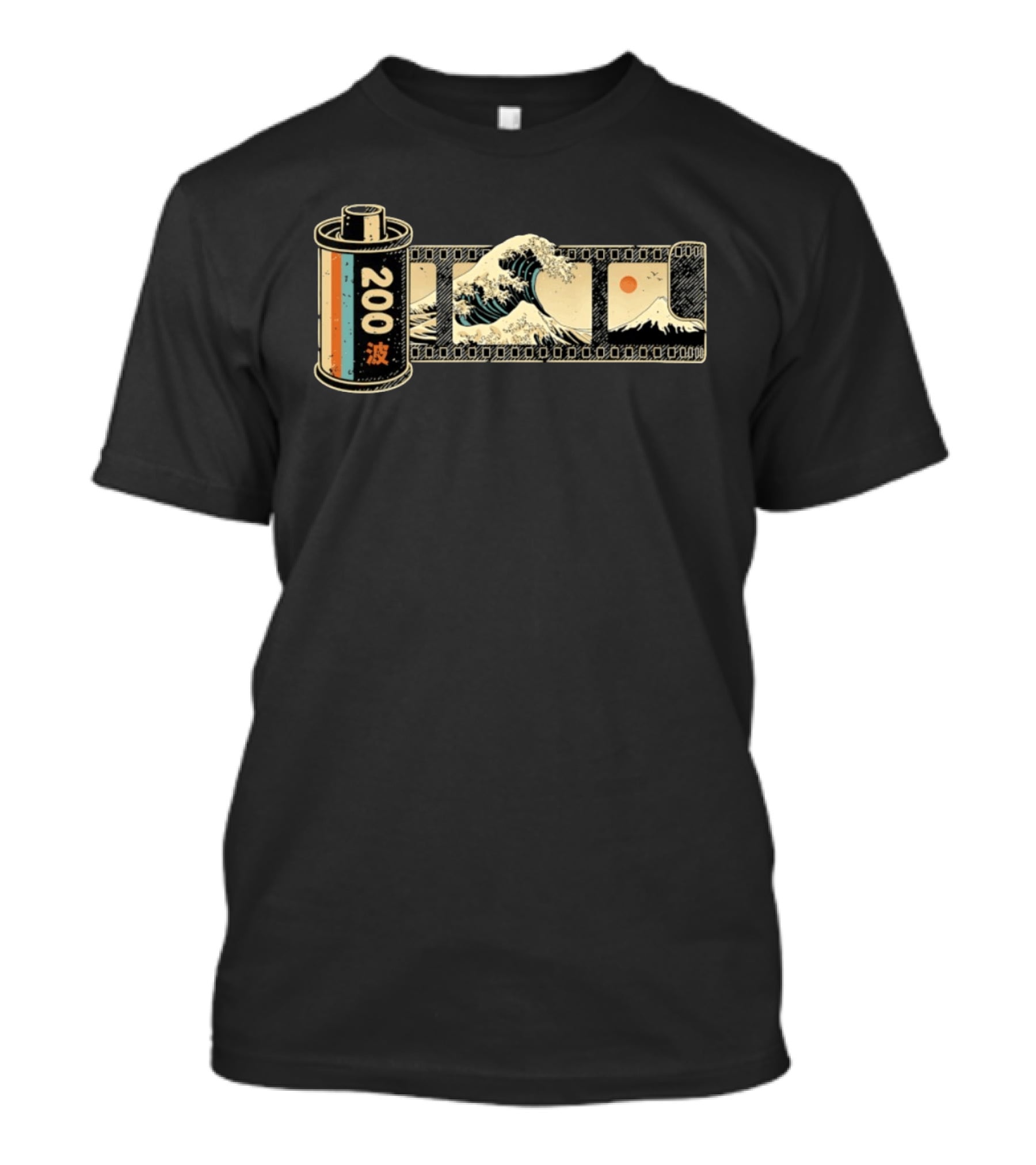 The Great Wave Off Kanagawa Film Roll 200 Vintage Japanese T-Shirt