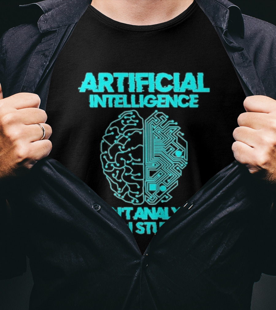 Artificial Intelligence Circuit Brain Can't Analyze Human Stupidity T-Shirt