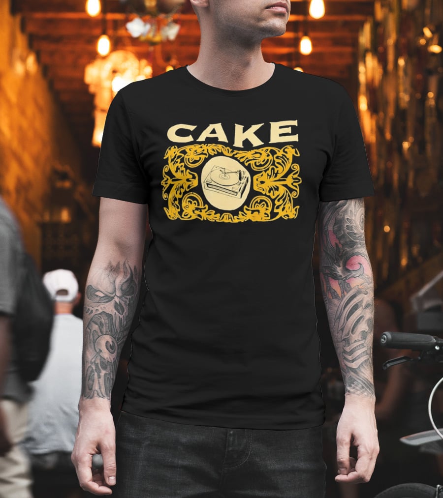 Cake Band Turntable Vintage Alternative Rock Music T-Shirt