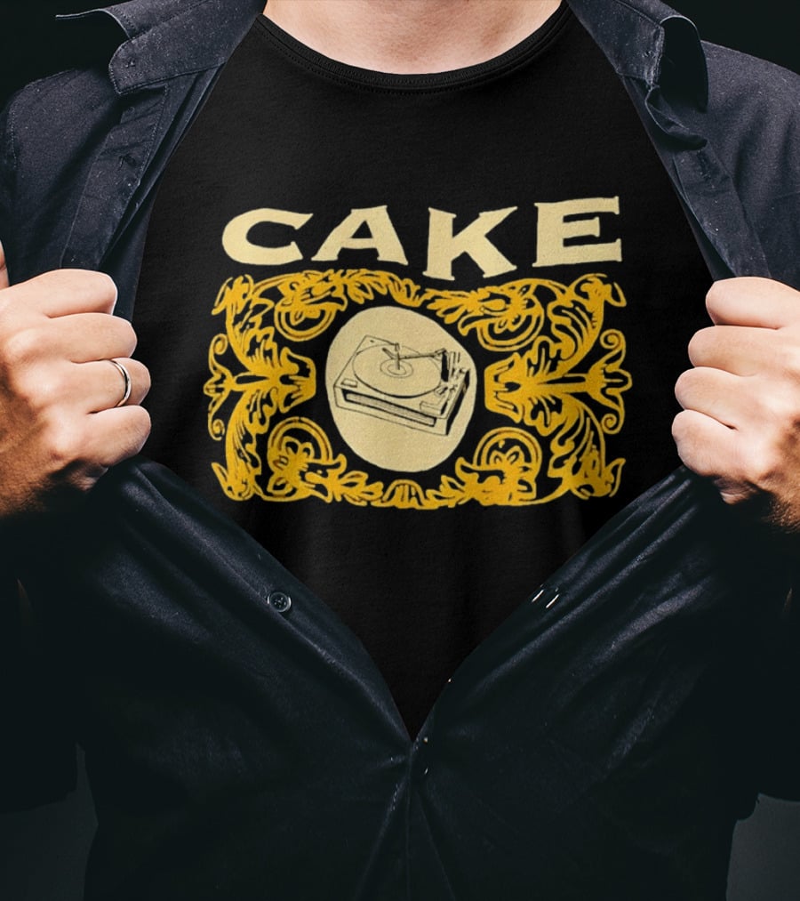 Cake Band Turntable Vintage Alternative Rock Music T-Shirt
