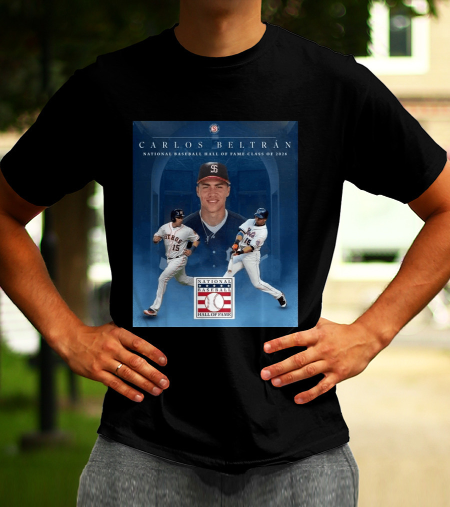 Carlos Beltrán National Baseball Hall Of Fame Class Of 2026 Induction MLB Star Recognition T-Shirt
