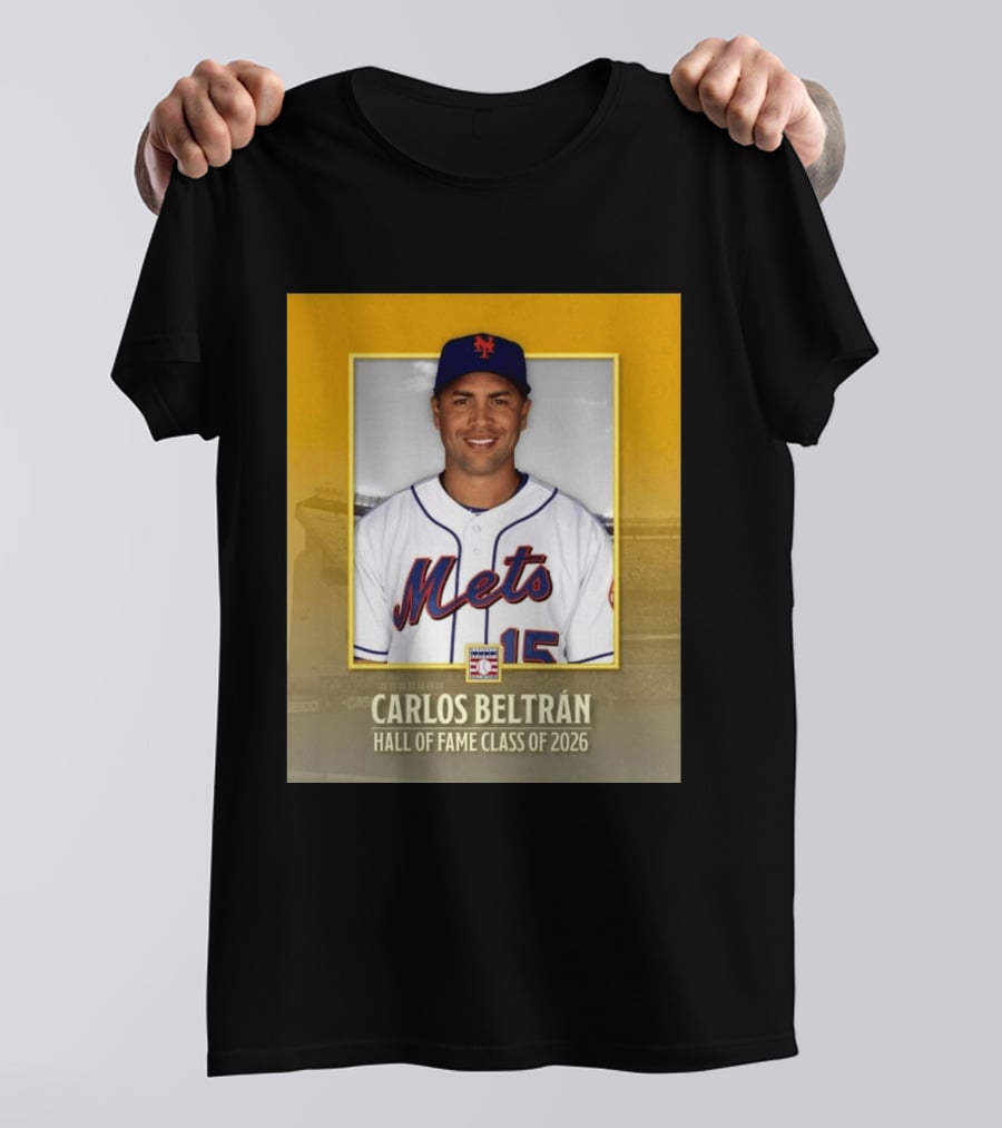 Carlos Beltrán Mets Hall Of Fame Class Of 2026 Induction T-Shirt