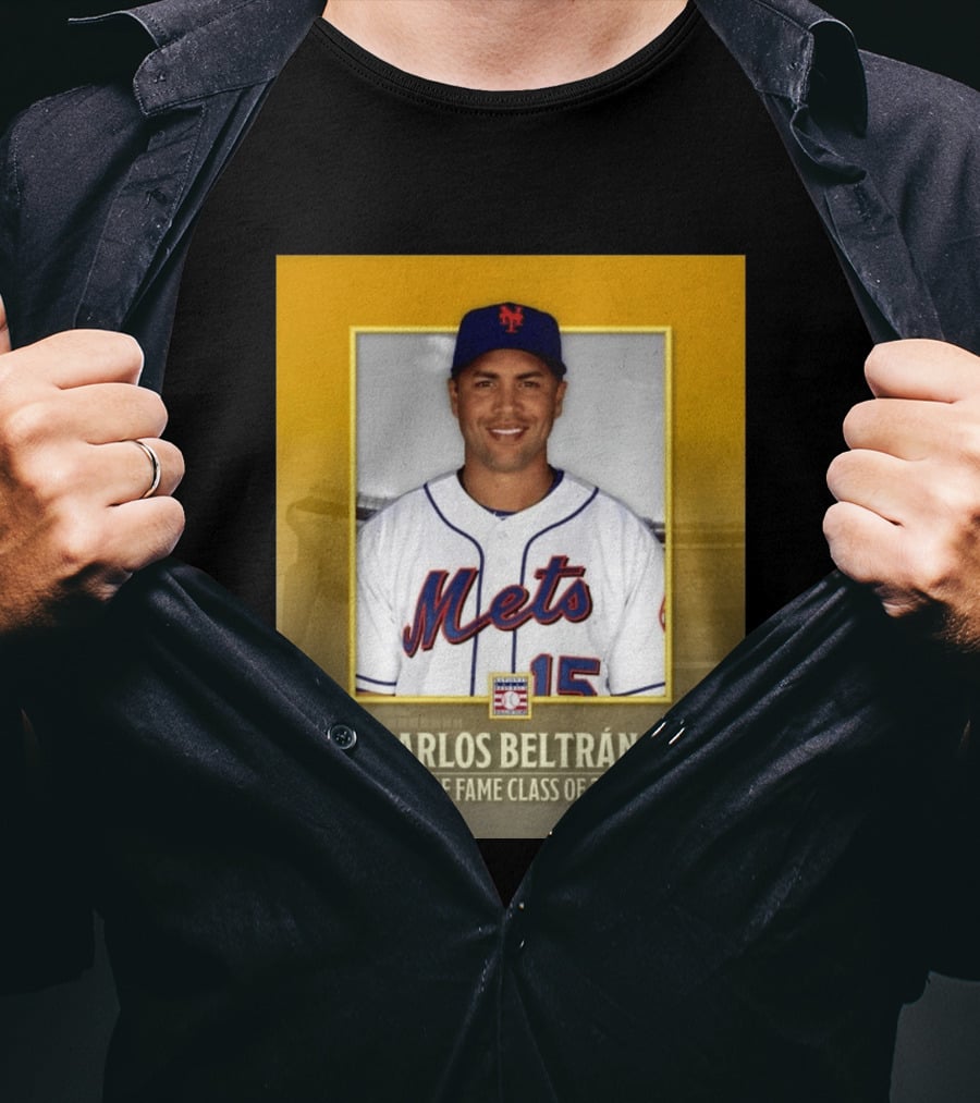 Carlos Beltrán Mets Hall Of Fame Class Of 2026 Induction T-Shirt