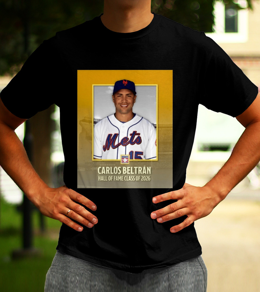 Carlos Beltrán Mets Hall Of Fame Class Of 2026 Induction T-Shirt