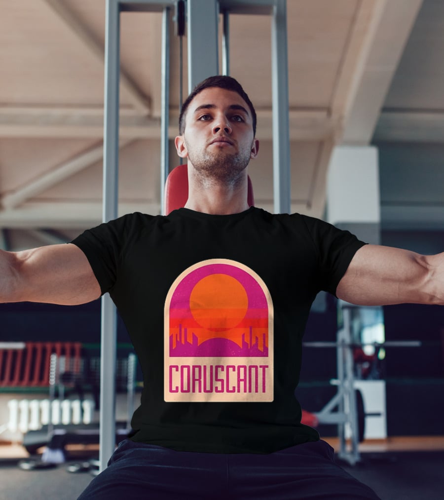 Coruscant Cityscape Star Wars Sci Fi Sunset Scene T-Shirt