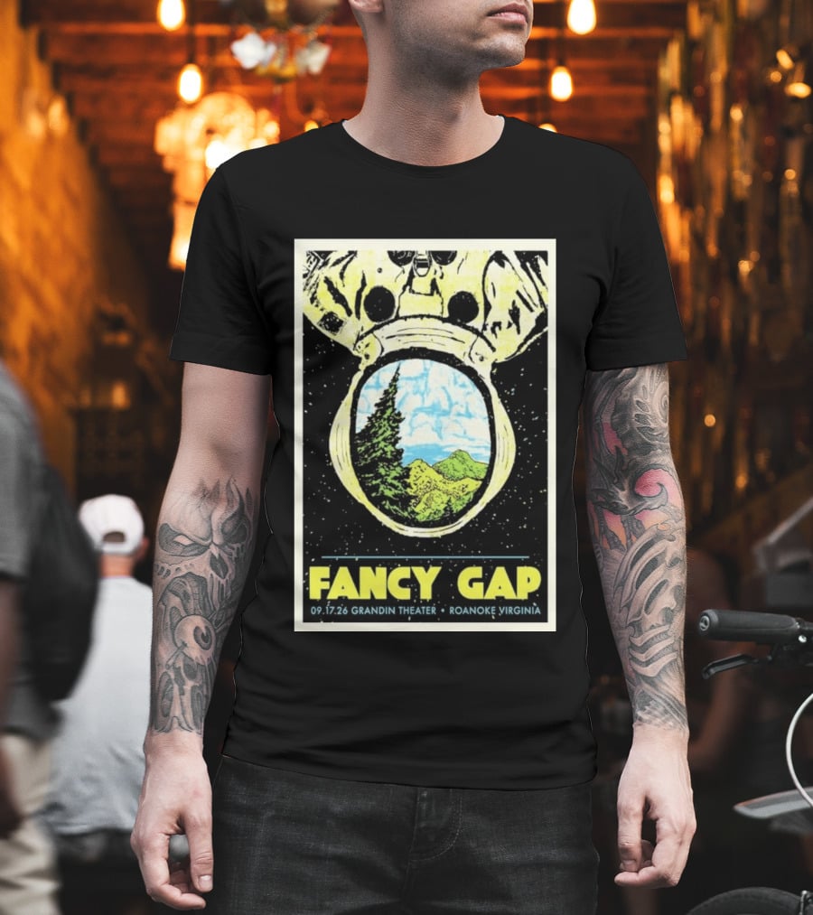 Fancy Gap 09.17.26 Grandin Theater Roanoke Virginia Astronaut Scenic Vista T-Shirt
