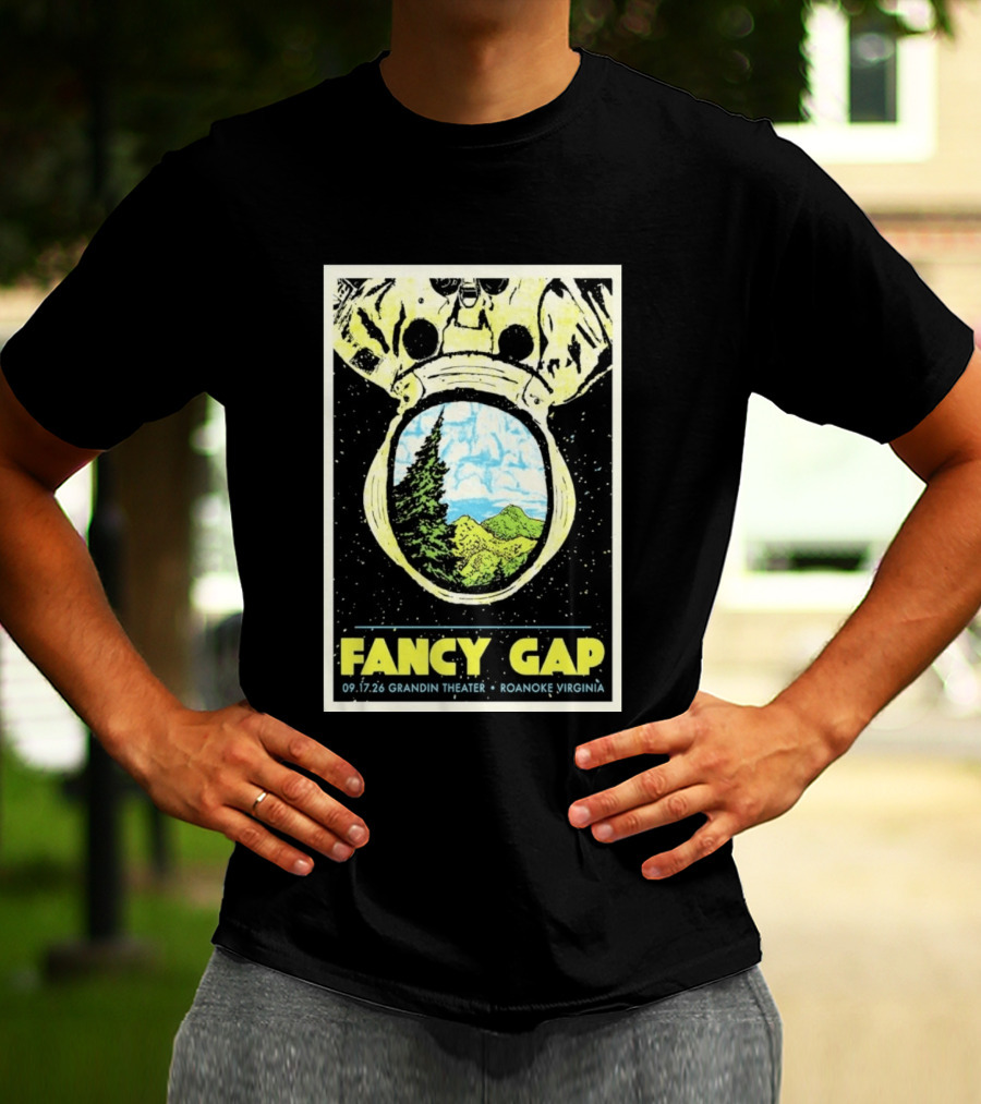 Fancy Gap 09.17.26 Grandin Theater Roanoke Virginia Astronaut Scenic Vista T-Shirt