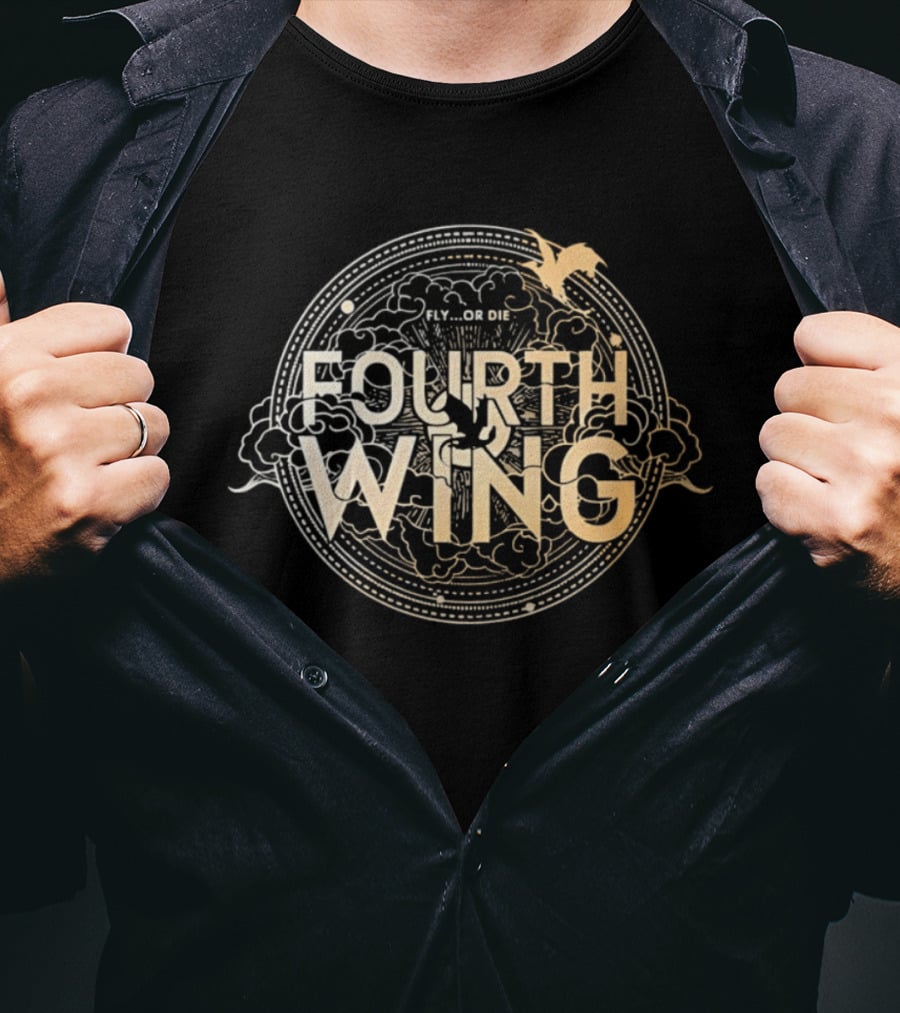 Fourth Wing Fly Or Die Rebecca Yarros Dragon Rider Book Inspired Fantasy T-Shirt