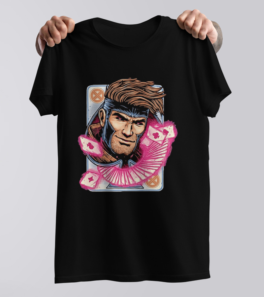 Marvel Gambit X Men Playing Card Super Hero T-Shirt