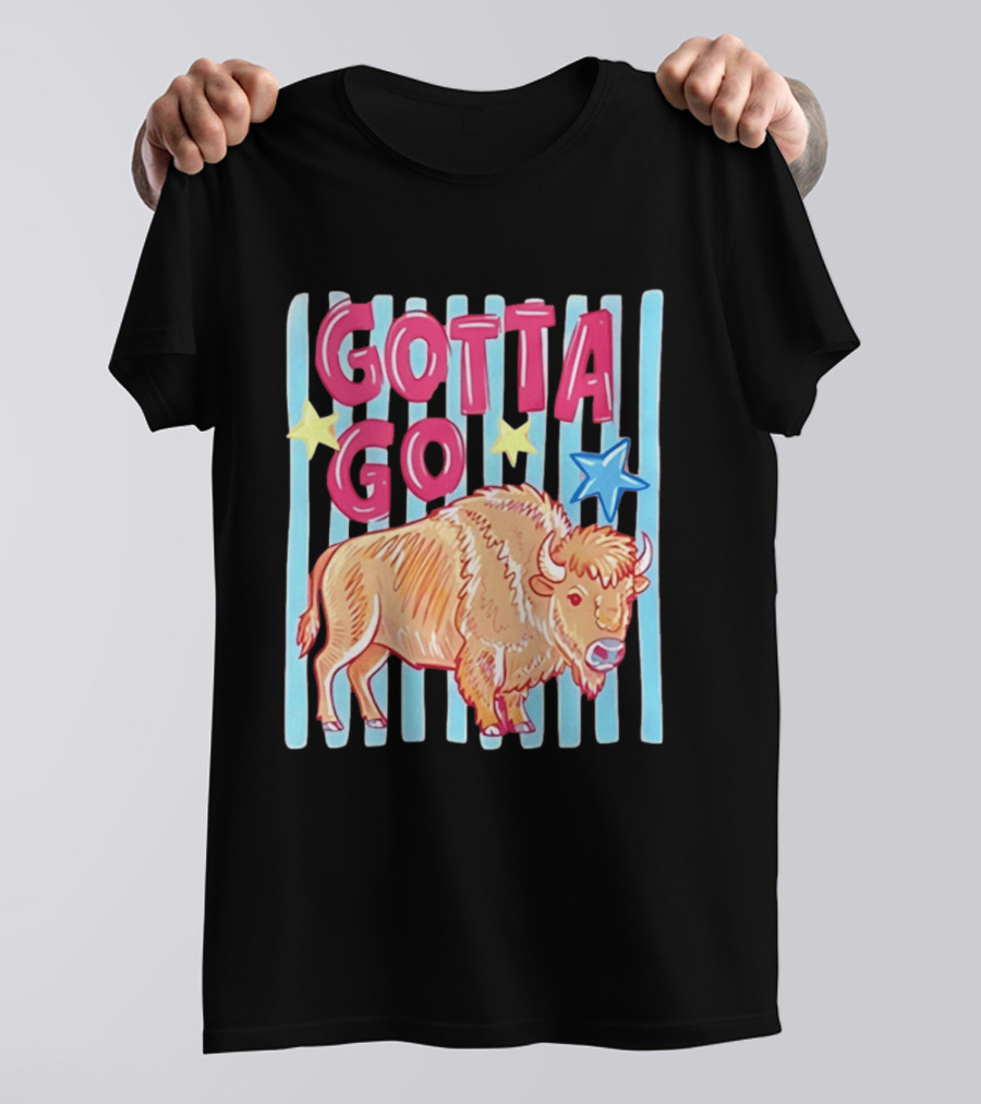 Gotta Go Buffalo Stars Stripes Wildlife Bison T-Shirt