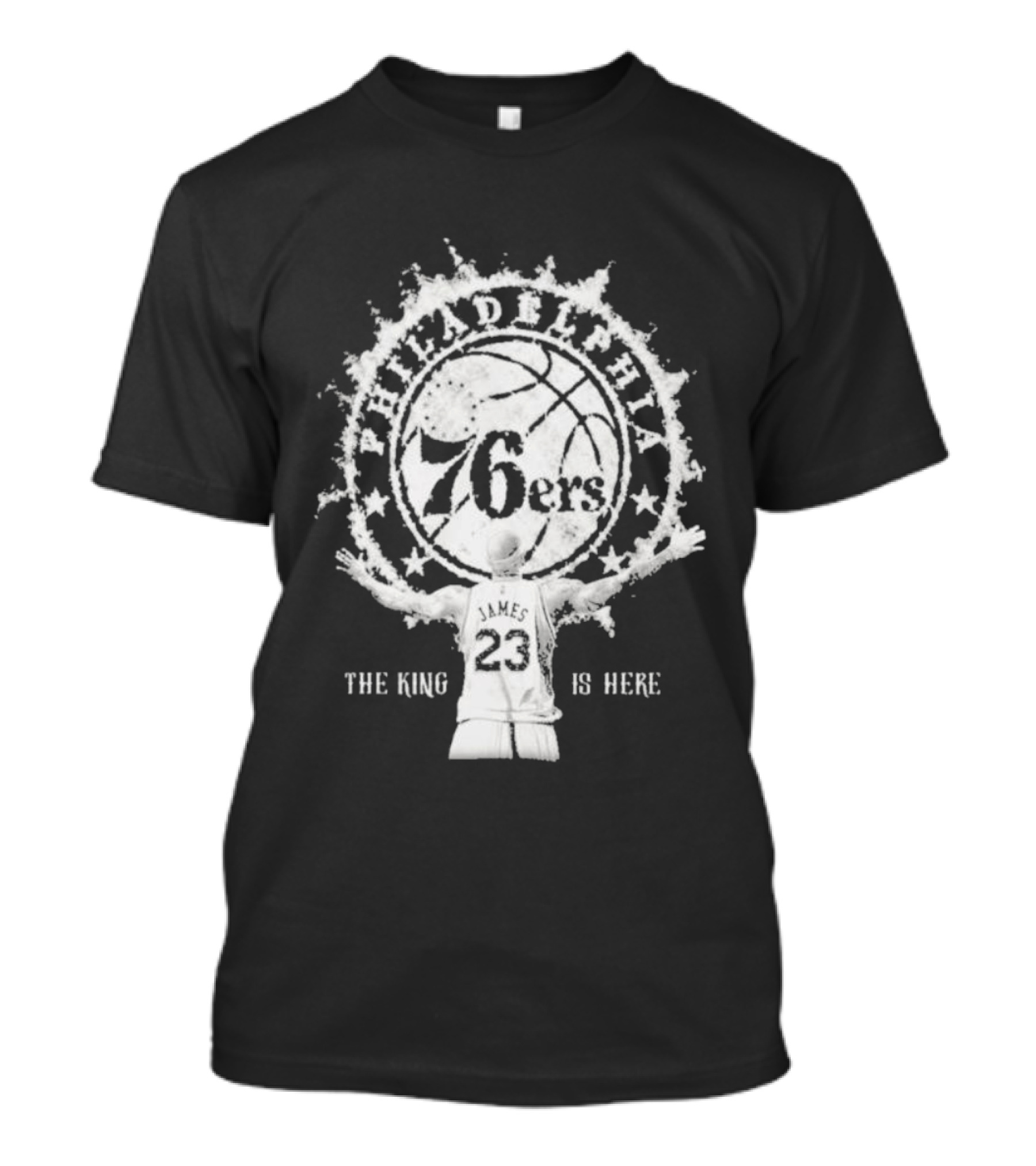 LeBron Philly 76ers The King Is Here 23 T-Shirt