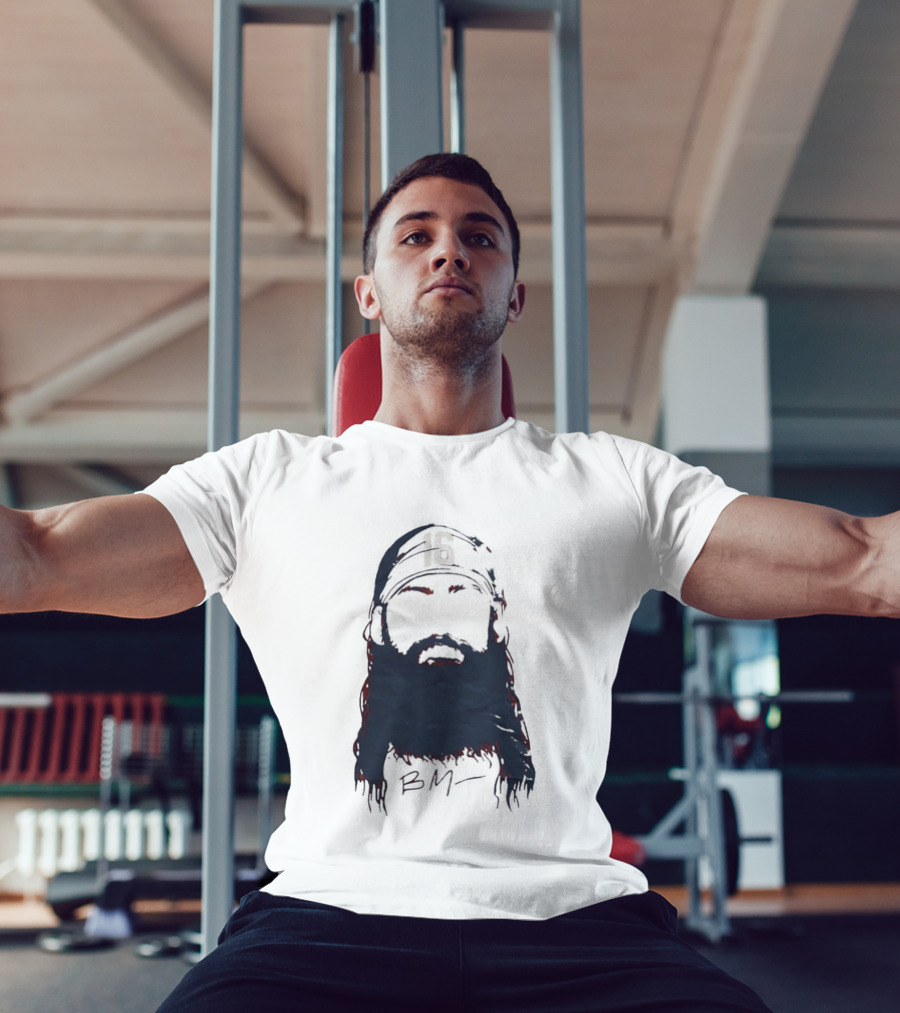 Brandon Marsh 16 Philadelphia Phillies Beard Silhouette BM Cap T-Shirt