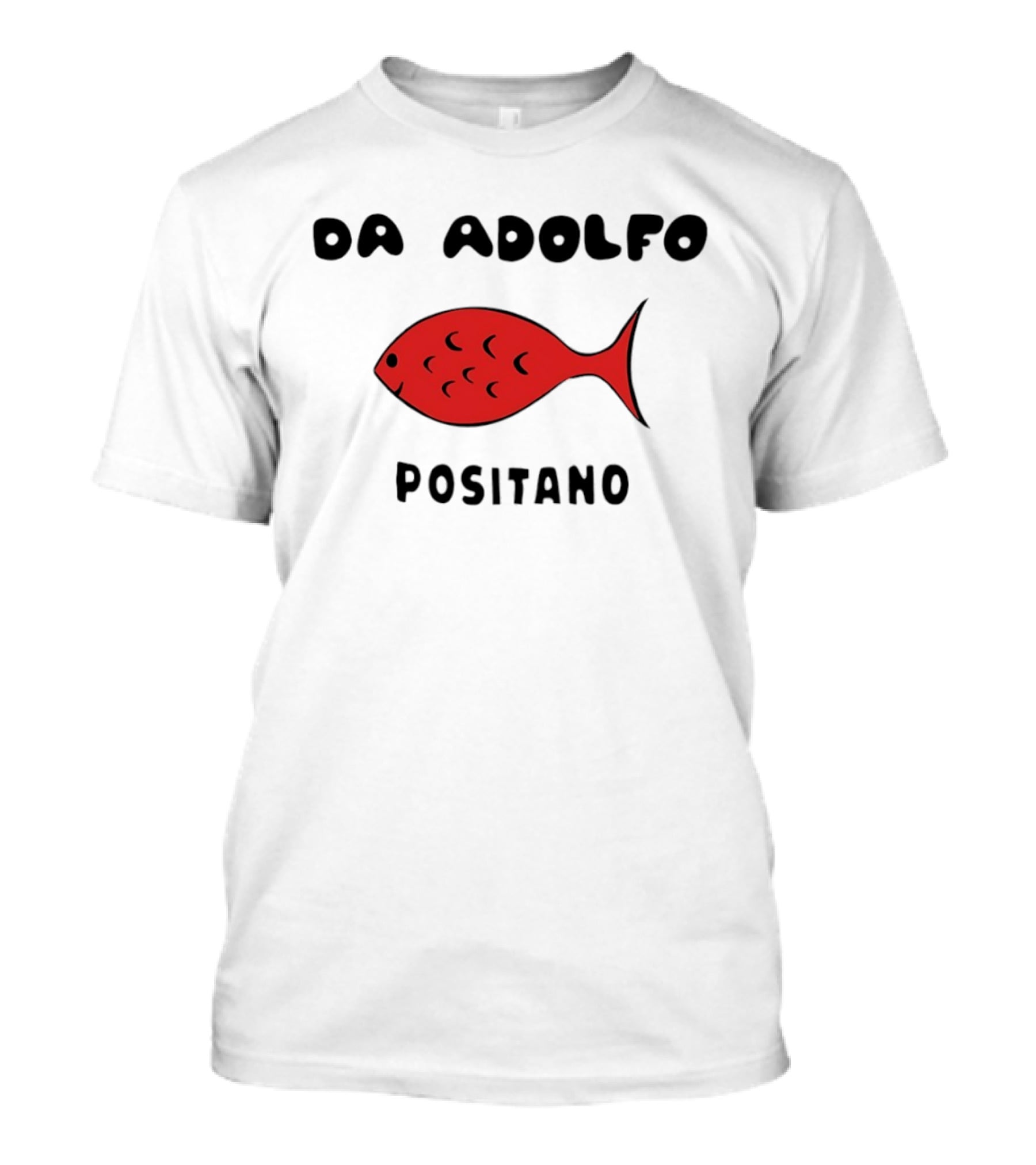 Da Adolfo Positano Red Fish Iconic Italy Amalfi Coast T-Shirt