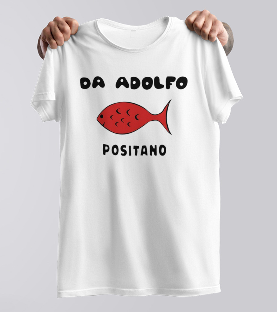 Da Adolfo Positano Red Fish Iconic Italy Amalfi Coast T-Shirt