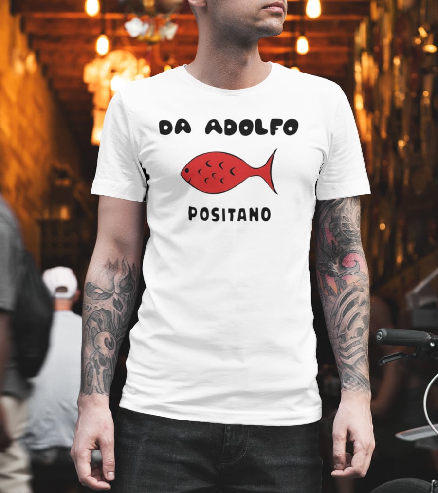 Da Adolfo Positano Red Fish Iconic Italy Amalfi Coast T-Shirt