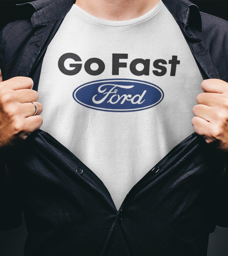 Go Fast Ford Oval Blue T-Shirt