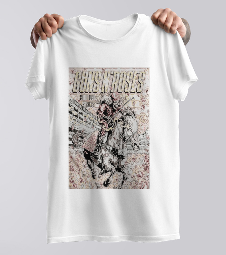 Guns N' Roses Saratoga Springs July 26 Skeleton Horse Rider T-Shirt