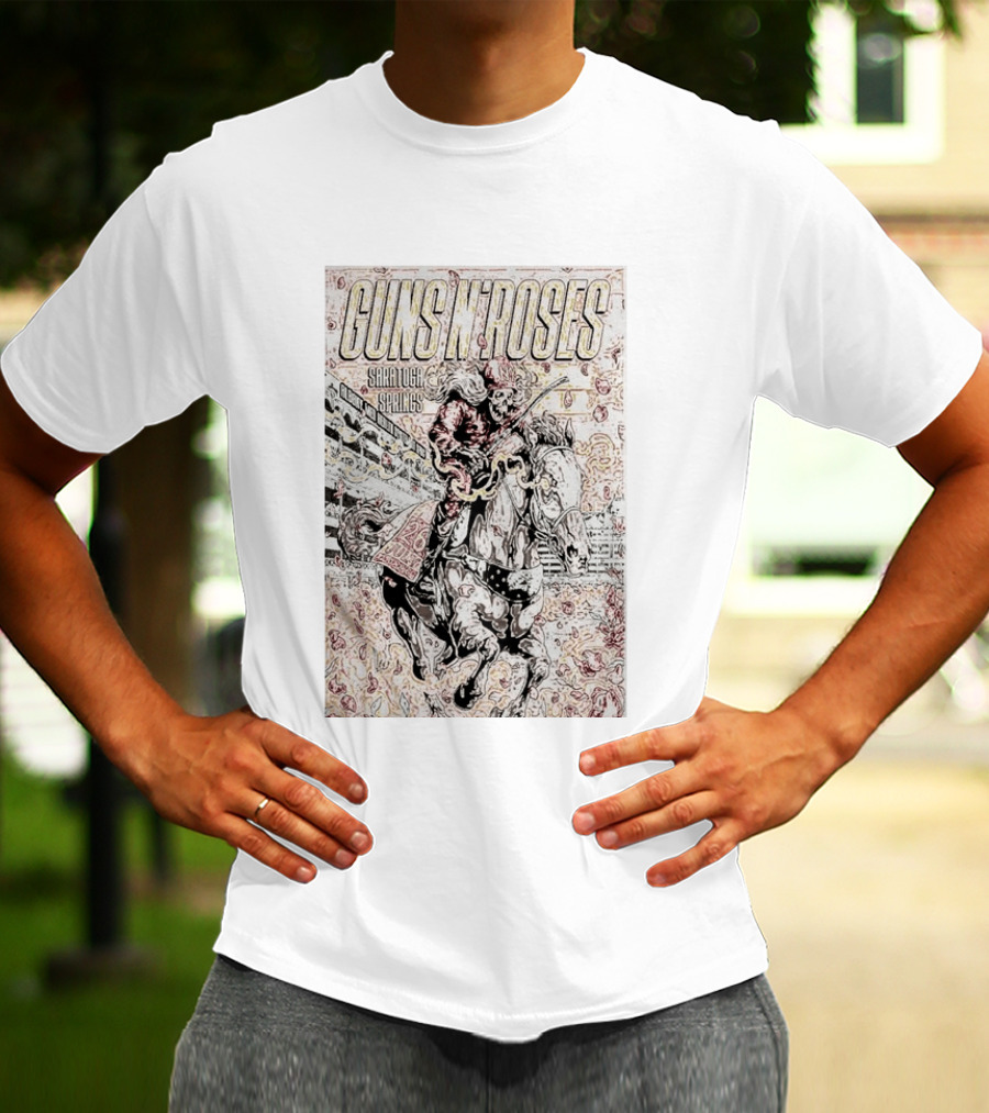 Guns N' Roses Saratoga Springs July 26 Skeleton Horse Rider T-Shirt