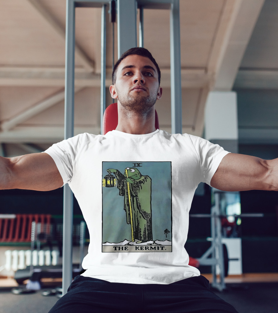 Kermit Tarot Card IX The Hermit Muppets Lantern T-Shirt