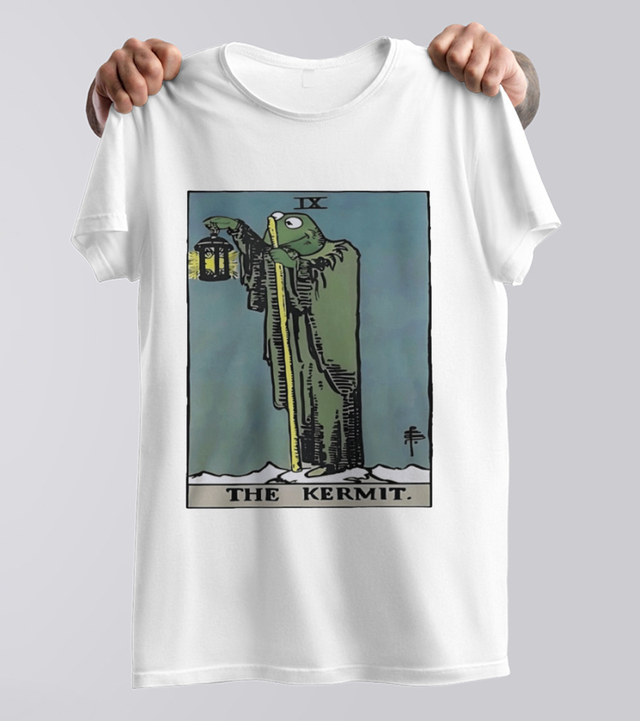 Kermit Tarot Card IX The Hermit Muppets Lantern T-Shirt