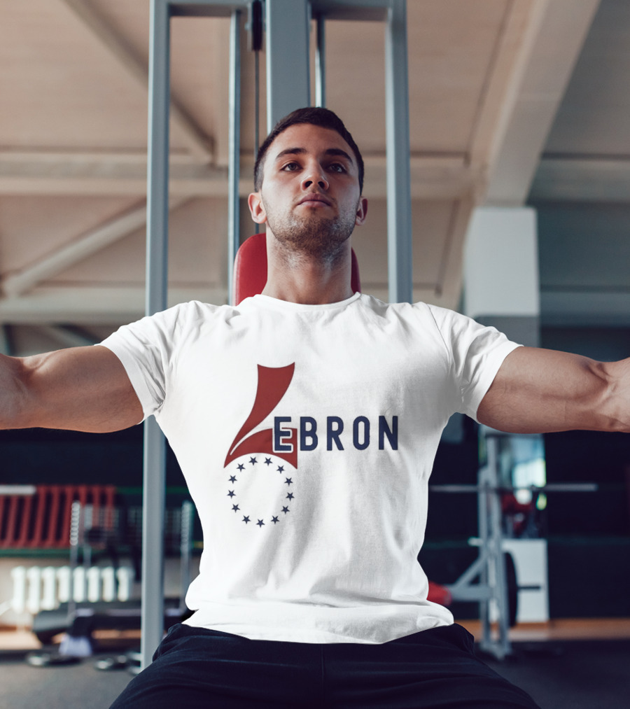 Lebron James 76ers Inspired Logo With Star Circle T-Shirt