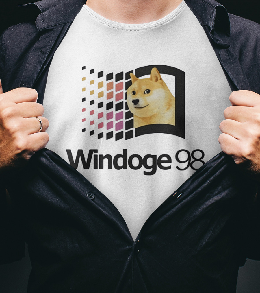 Windoge 98 Doge Meme Computer T-Shirt