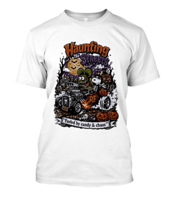 Peanuts Snoopy X Rat Fink Haunting The Streets Fueled By Candy & Chaos Halloween T-Shirt