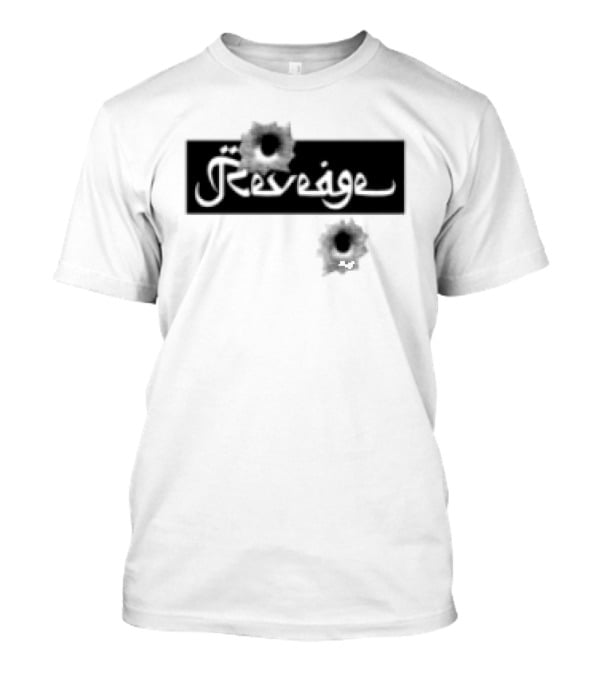 Revenge Arabic Text White Black Fusion T-Shirt