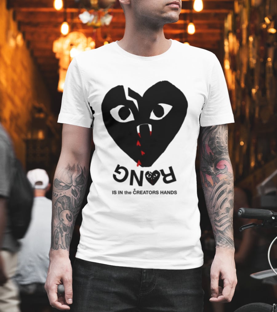 Revenge Store Rvg White Heart Eyes Fangs Red Drip T-Shirt