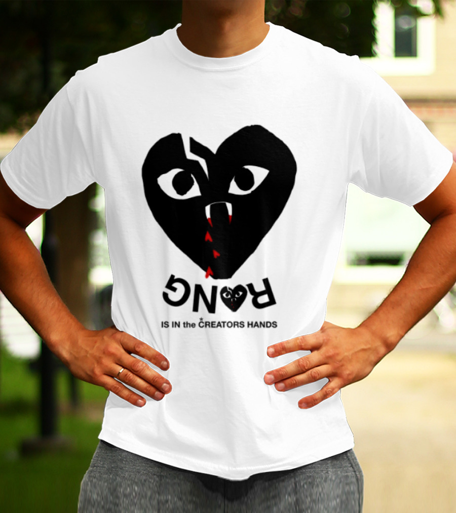 Revenge Store Rvg White Heart Eyes Fangs Red Drip T-Shirt