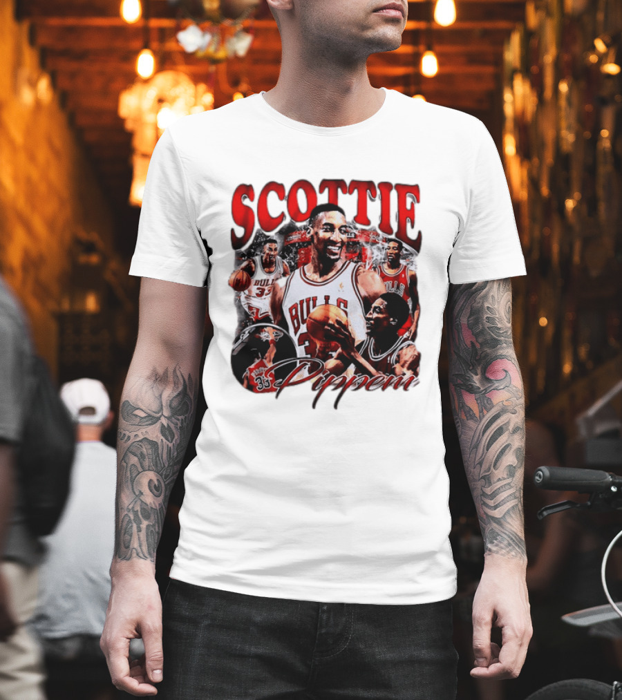 Scottie Pippen Chicago Bulls Basketball Legend 33 T-Shirt