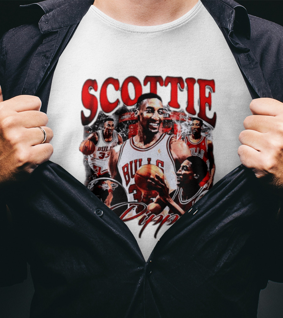 Scottie Pippen Chicago Bulls Basketball Legend 33 T-Shirt