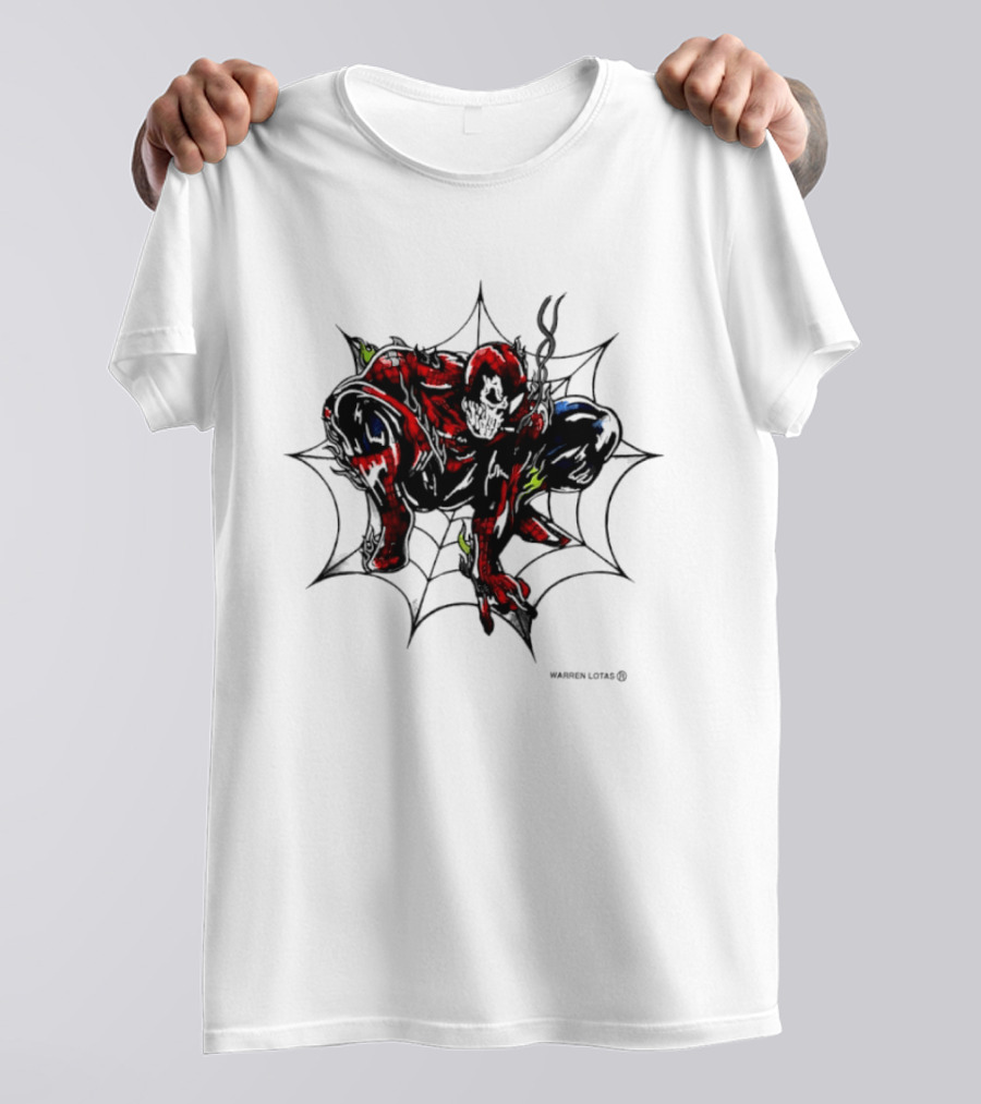 Spider Man Marvel Comics Warren Lotas Skull Web T-Shirt