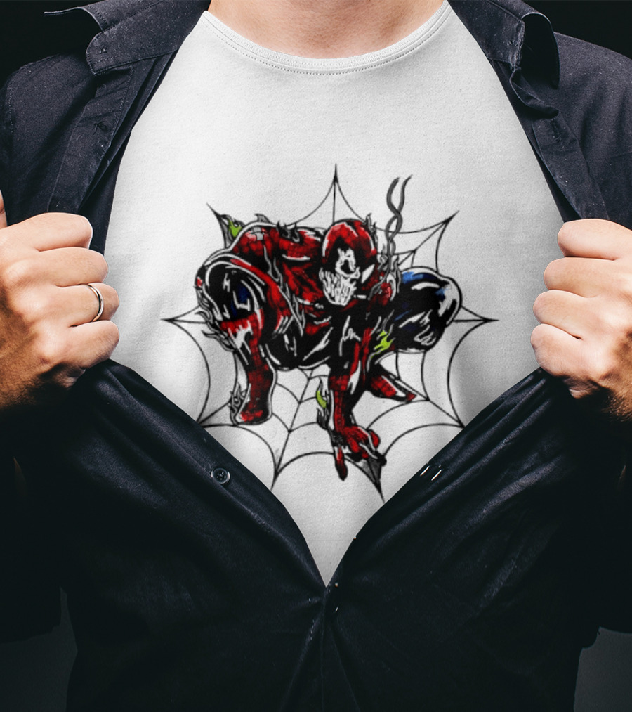 Spider Man Marvel Comics Warren Lotas Skull Web T-Shirt