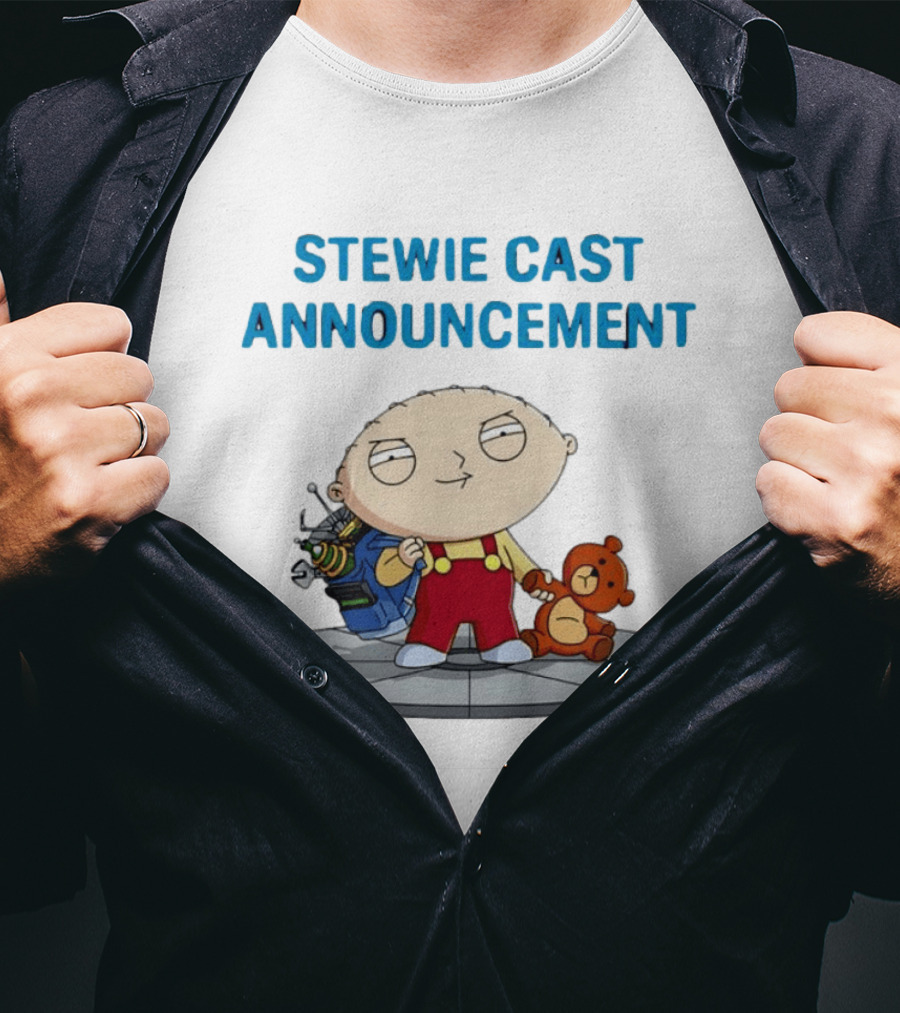 Stewie Griffin Family Guy Cast Announcement T-Shirt